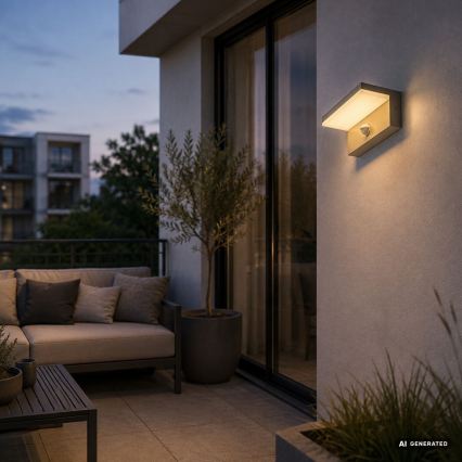 Rabalux - LED udendørs væglampe med sensor LED/9W/230V IP54 beige