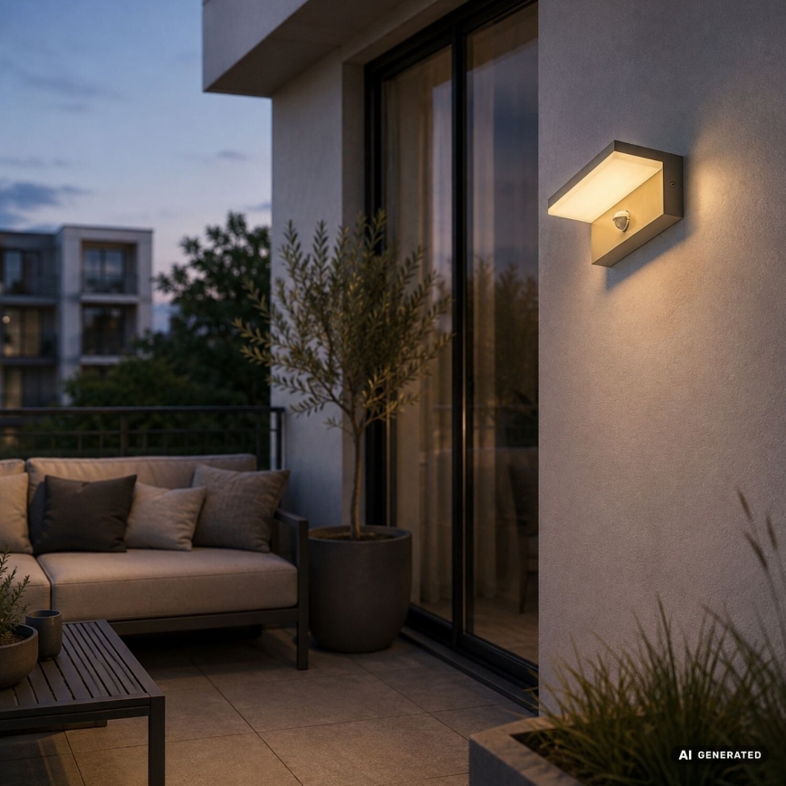Rabalux - LED udendørs væglampe med sensor LED/9W/230V IP54 beige