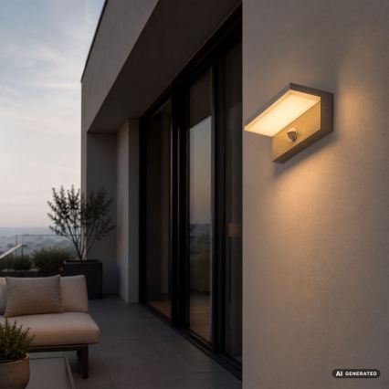 Rabalux - LED udendørs væglampe med sensor LED/9W/230V IP54 beige