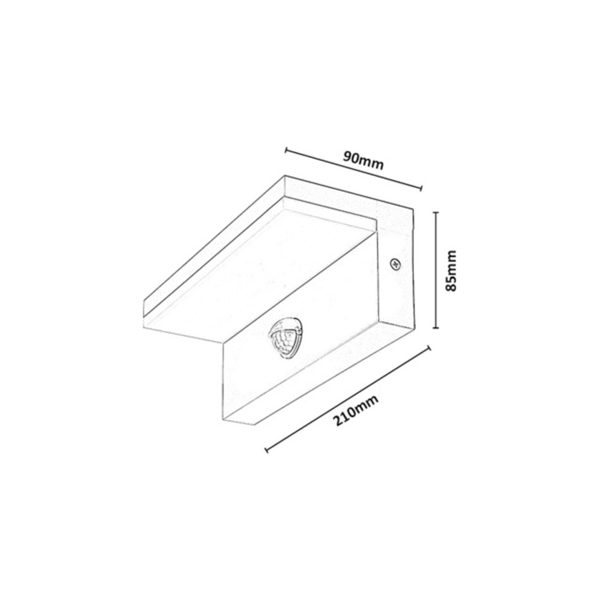 Rabalux - LED udendørs væglampe med sensor LED/9W/230V IP54 beige