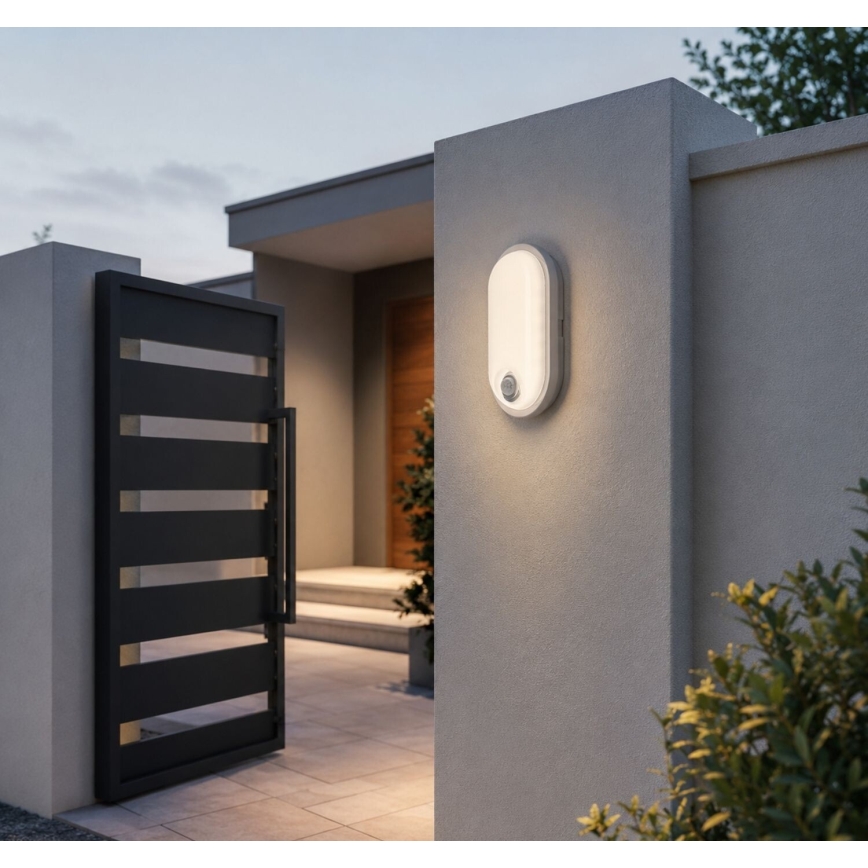 Rabalux - LED udendørs loftlampe med sensor LED/15W/230V IP65 hvid