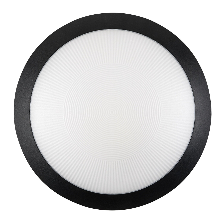 Rabalux - Udendørs loftlampe med bevægelsessensor 1xE27/9W/230V IP65 Ø 30 cm sort