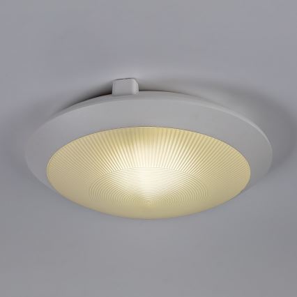 Rabalux - Udendørs loftlampe 1xE27/9W/230V IP65 Ø 30 cm hvid