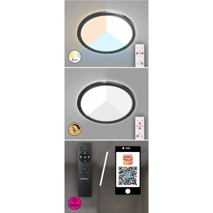Rabalux - Dæmpbar udendørs LED-loftlampe LED/15W/230V Wi-Fi Tuya 2700-6500K IP44 + fjernbetjening
