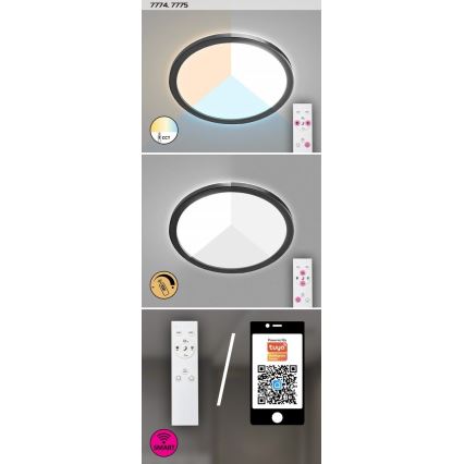 Rabalux - Dæmpbar udendørs LED-loftlampe LED/15W/230V Wi-Fi Tuya 2700-6500K IP44 + fjernbetjening