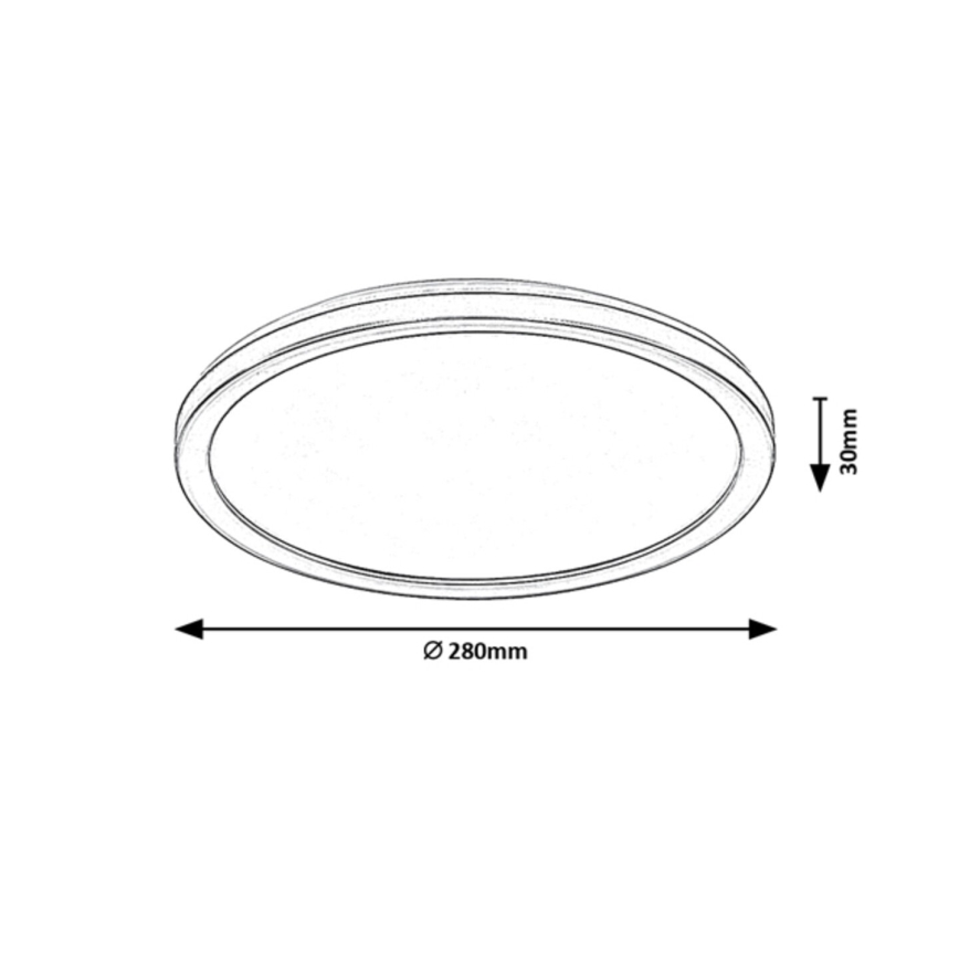 Rabalux - Dæmpbar udendørs LED-loftlampe LED/15W/230V Wi-Fi Tuya 2700-6500K IP44 + fjernbetjening