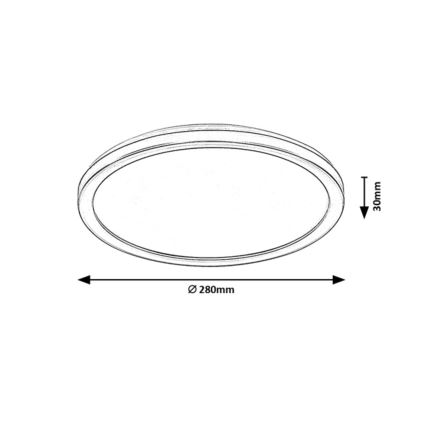 Rabalux - Udendørs LED loftlampe dæmpbar LED/15W/230V Wi-Fi Tuya 2700-6500K IP44 + fjernbetjening