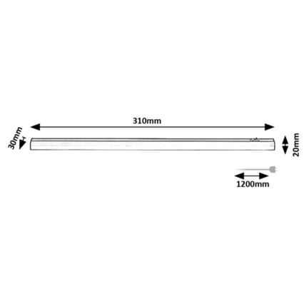 Rabalux - LED underskabslampe LED/4W/230V 4000K 31 cm