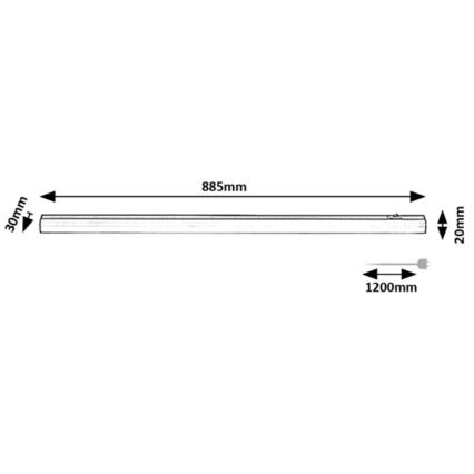 Rabalux - LED underskabslampe LED/13W/230V 4000K 88 cm