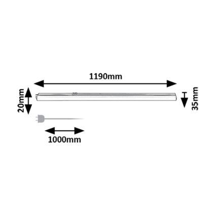 Rabalux - LED underskabslampe LED/16W/230V 3000/4000K hvid