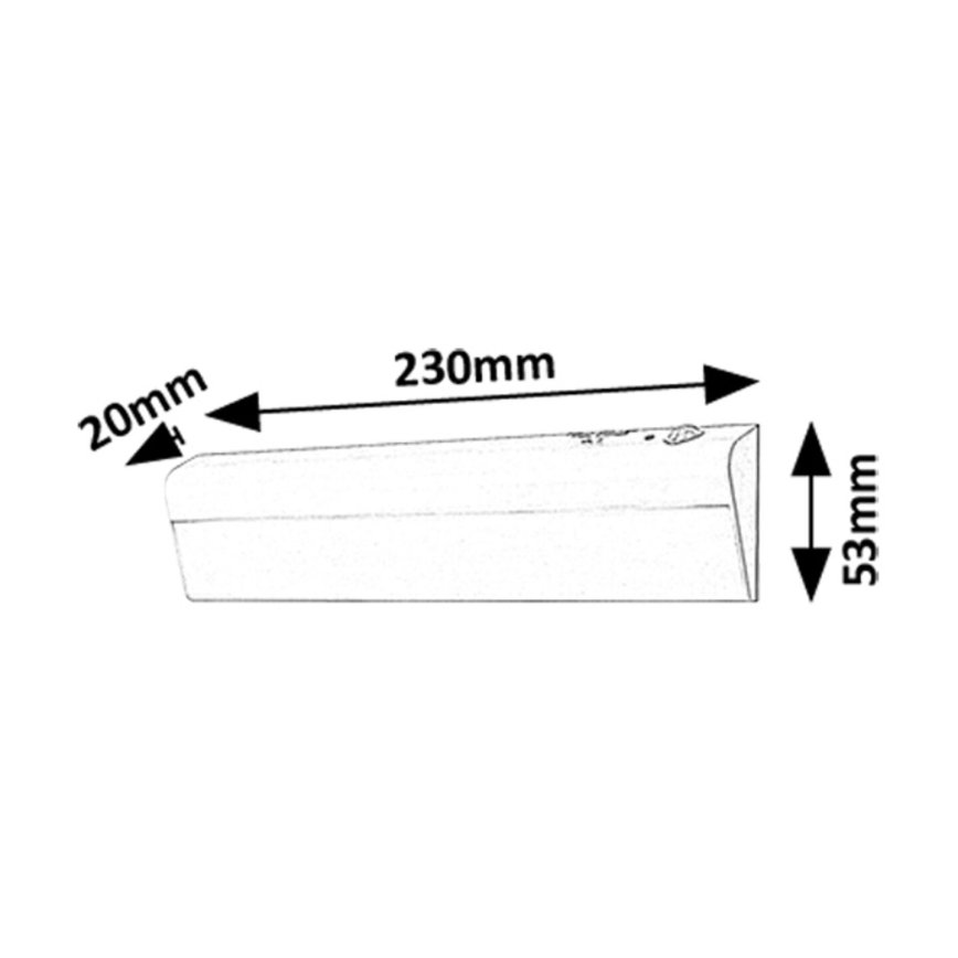 Rabalux - LED underskabslampe med bevægelsessensor LED/0,5W/3xAA