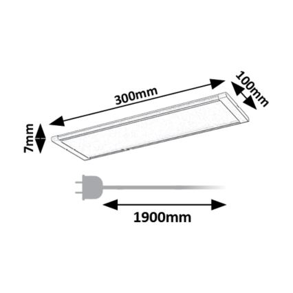 Rabalux - LED underskabslampe med sensor LED/6W/230V
