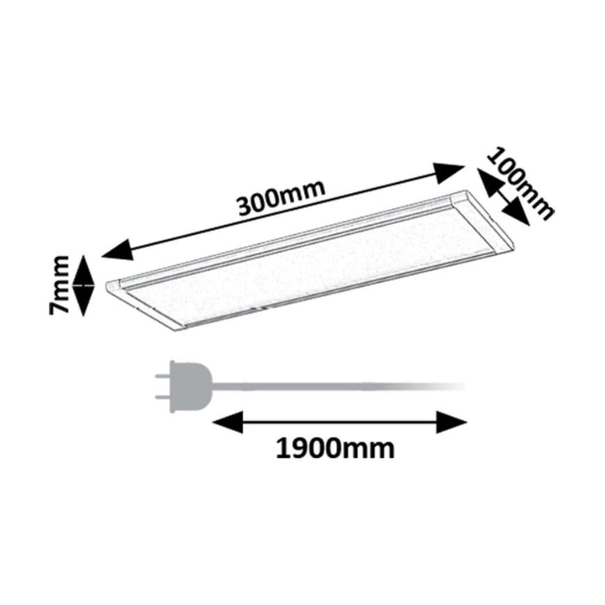 Rabalux - LED underskabslampe med sensor LED/6W/230V