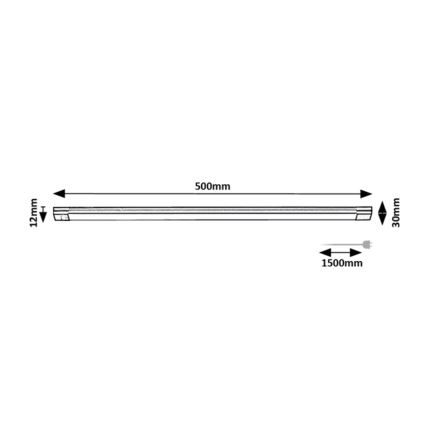 Rabalux - LED underskabslampe dæmpbar med sensor LED/8W/230V 3000K 50 cm