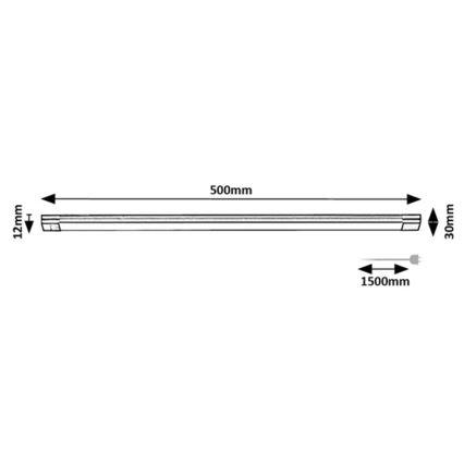 Rabalux - LED underskabslampe dæmpbar med sensor LED/8W/230V 3000K 50 cm