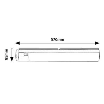 Rabalux - LED underskabslampe med skuffe LED/17W/230V 4000K IP44 hvid 57 cm