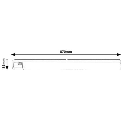 Rabalux - LED underskabslampe med skuffe LED/20W/230V 4000K IP44 sort 87 cm