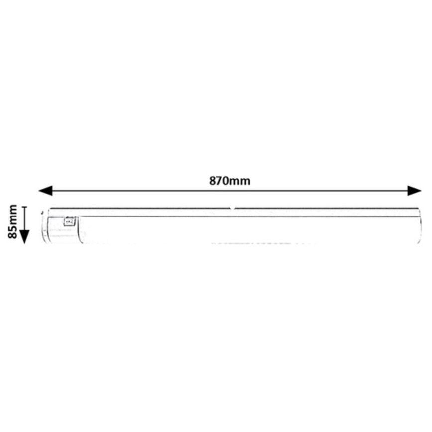 Rabalux - LED underskabslampe med skuffe LED/20W/230V 4000K IP44 sort 87 cm