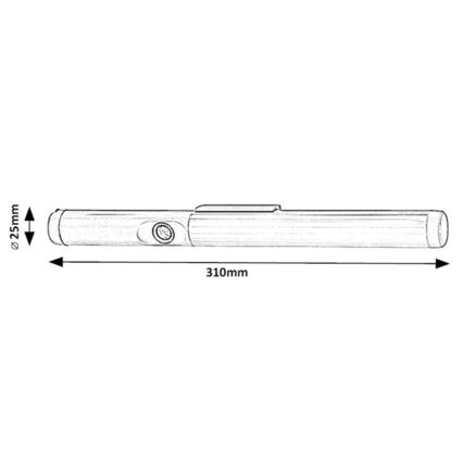 Rabalux - LED underskabslampe med sensor LED/3W/3,7V 4000K 1800 mAh