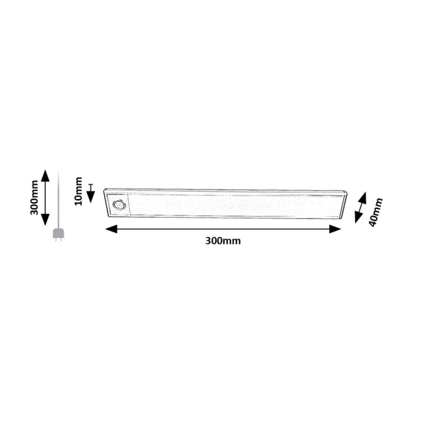 Rabalux 78035 - LED underskabslampe dæmpbar IVANNA LED/2W/3,7V 4000K