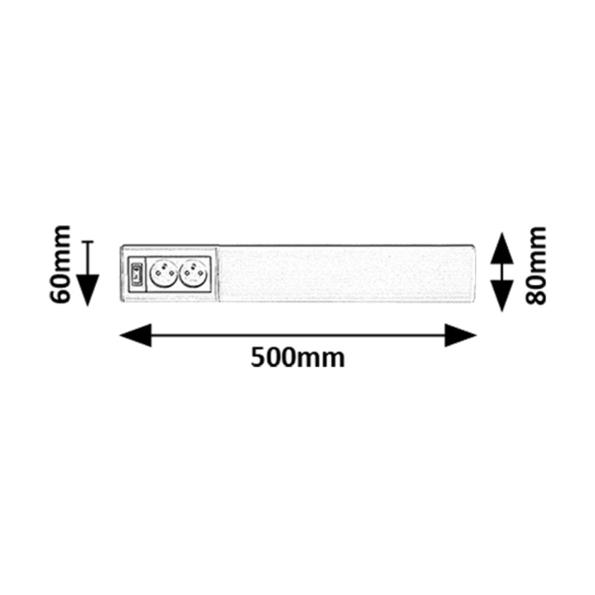 Rabalux - LED underskabslampe med skuffer LED/10W/230V 4000K 50 cm hvid