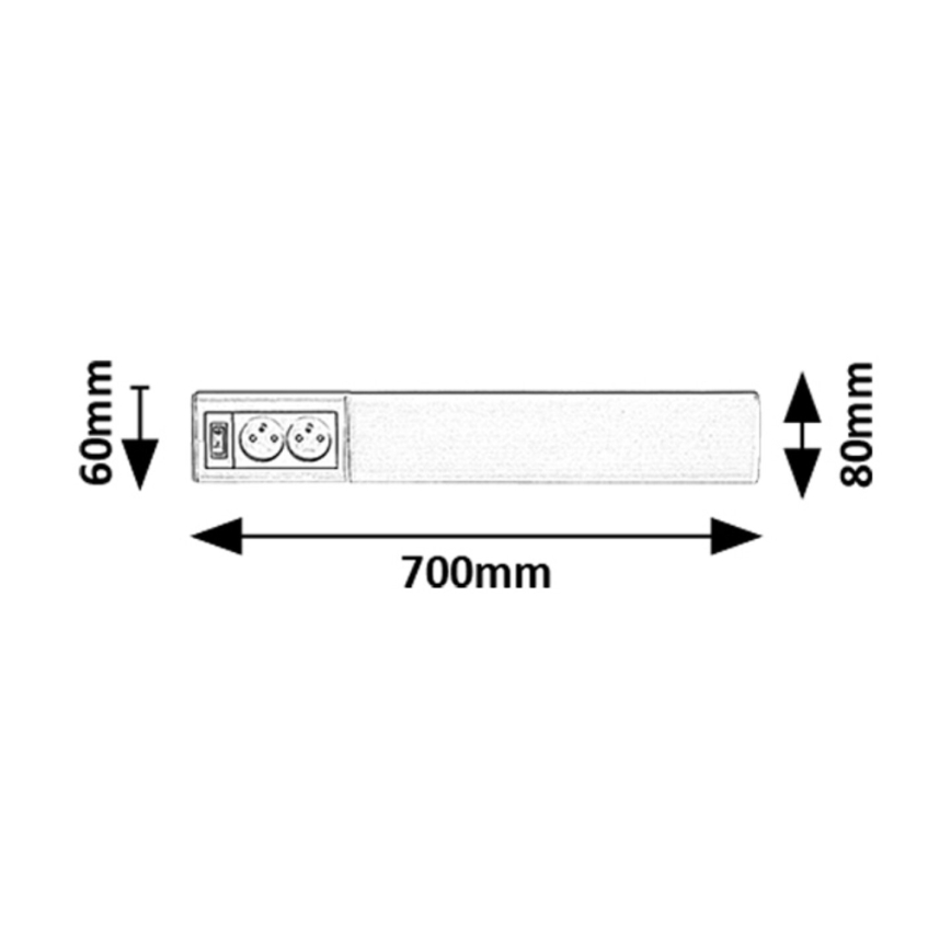 Rabalux - LED underskabslampe med skuffer LED/15W/230V 4000K 70 cm hvid