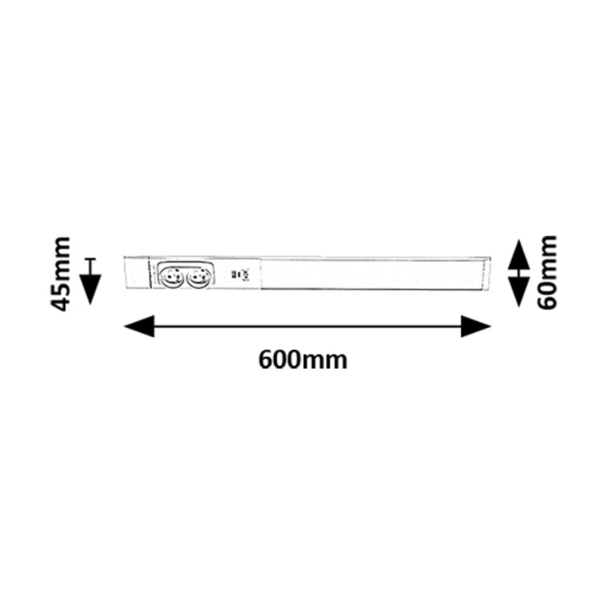 Rabalux - LED underskabslampe med skuffer LED/18W/230V 4000K 60 cm hvid