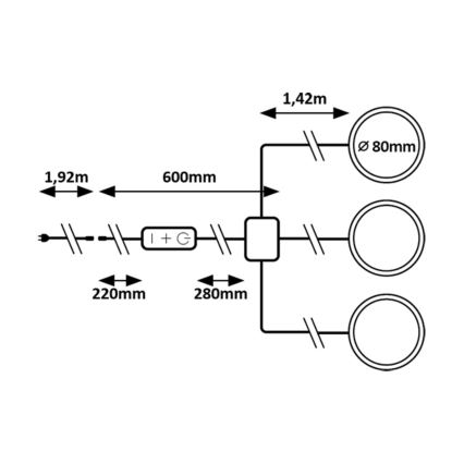 Rabalux - Sæt med 3x dæmpbar skabsbelysning LED/1W/230V 4000K