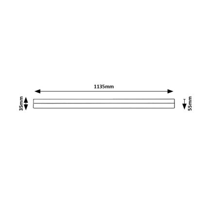 Rabalux - LED underskabslampe LED/24W/230V 4000K 113 cm sort