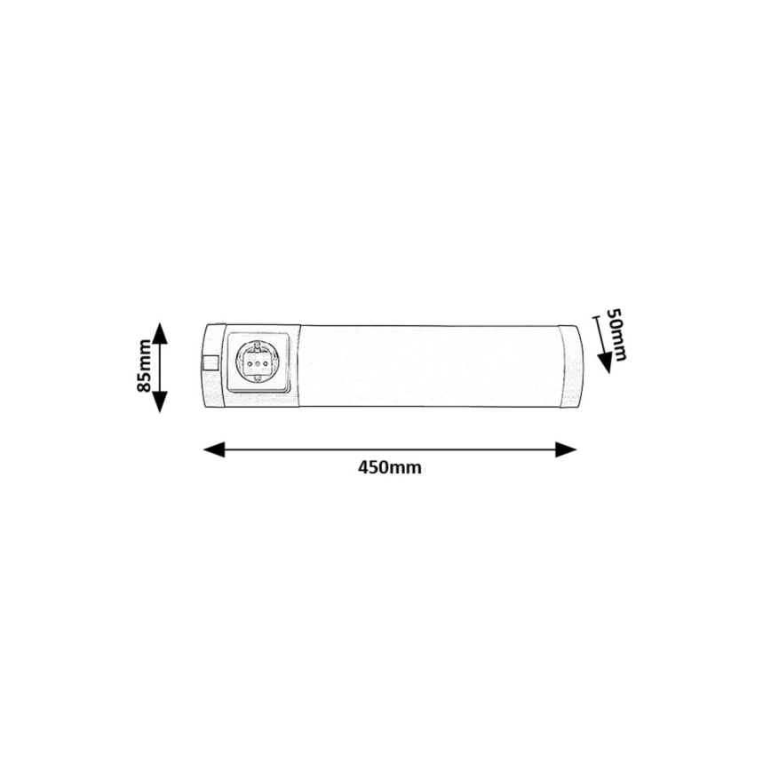 Rabalux - LED underskabslampe med skuffe LED/5W/230V 4000K 45 cm mat krom