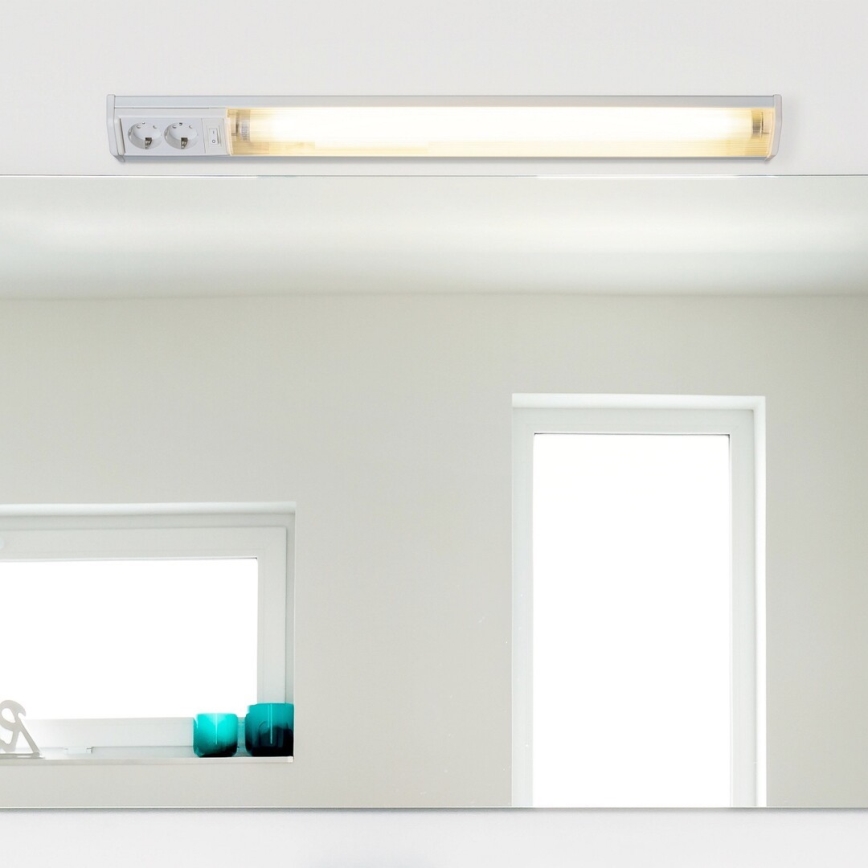 Rabalux - LED underskabslampe med 2 stikkontakter LED/15W/230V 4000K 70 cm hvid