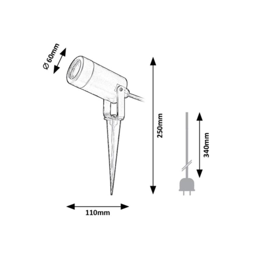 Rabalux - Udendørsarmatur 1xGU10/4W/230V IP65