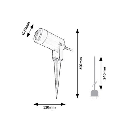 Rabalux - Udendørslampe 1xGU10/4W/230V IP65