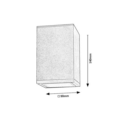 Rabalux - Udendørs spotlampe 1xGU10/35W/230V firkantet IP54