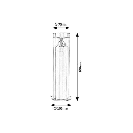 Rabalux - LED udendørslampe LED/7W/230V 30 cm IP54