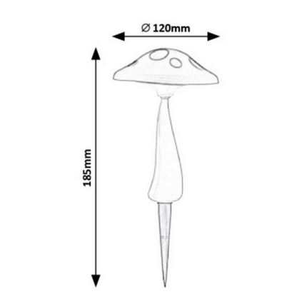 Rabalux 7877 - LED solcellelampe med sensor LED/0,06W/1xAA IP44