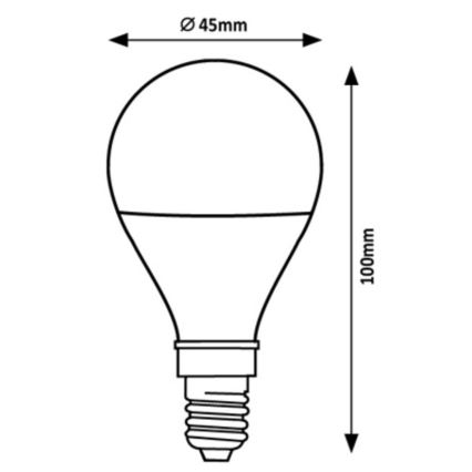 Rabalux - LED-pære G45 E14/2W/230V 4000K Energiklasse A