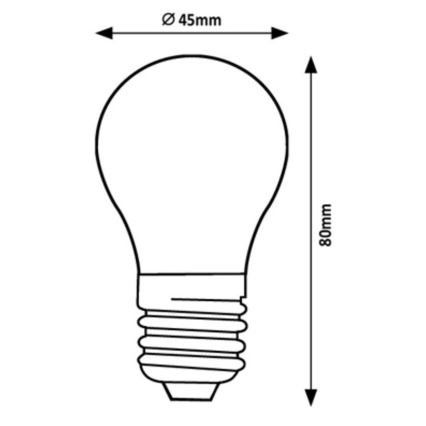 Rabalux - LED-pære G45 E27/2W/230V 3000K Energiklasse A