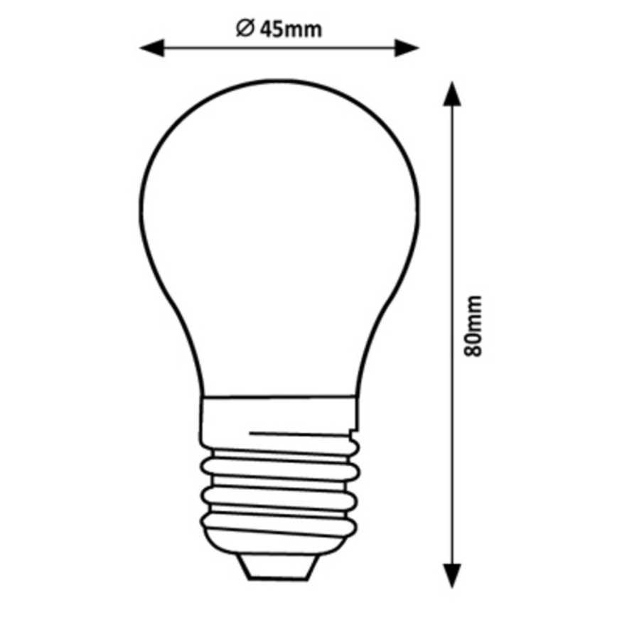 Rabalux - LED-pære G45 E27/2W/230V 3000K Energiklasse A