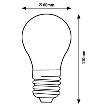 Rabalux - LED-pære A60 E27/4W/230V 3000K Energiklasse A