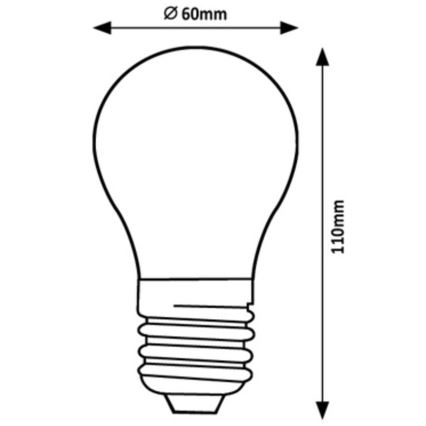 Rabalux - LED-pære A60 E27/7W/230V 3000K Energiklasse A