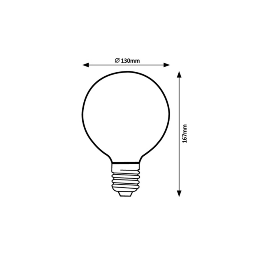 Rabalux - Dekorativ LED-pære G125 E27/3W/230V 1800K