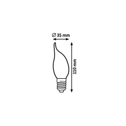 Rabalux - LED-pære FILAMENT CF35 E14/4W/230V 2700K