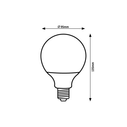 Rabalux - LED-pære SMD G95/15W/230V 4000K