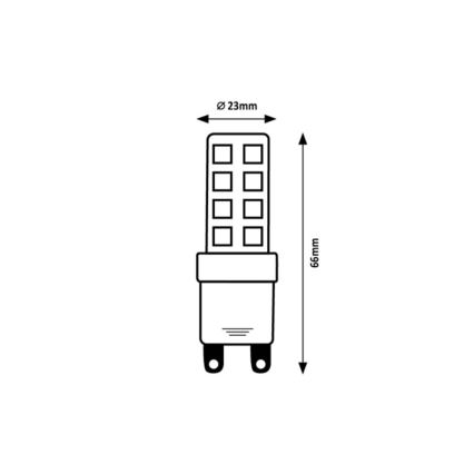 Rabalux - LED-pære SMD G9, 9W, 230V, 4000K