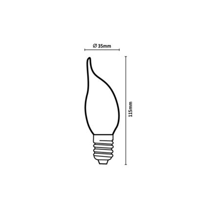 Rabalux - LED-pære FILAMENT CF35 E14/6W/230V 4000K