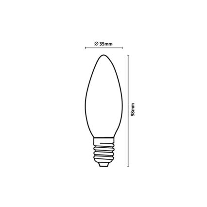 Rabalux - LED-pære FILAMENT C35 E14/4W/230V 4000K
