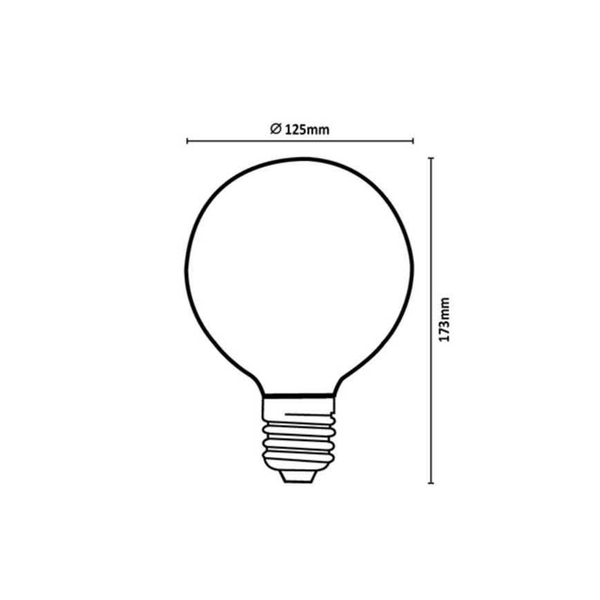 Rabalux - LED-pære FILAMENT G125 E27/6W/230V 4000K