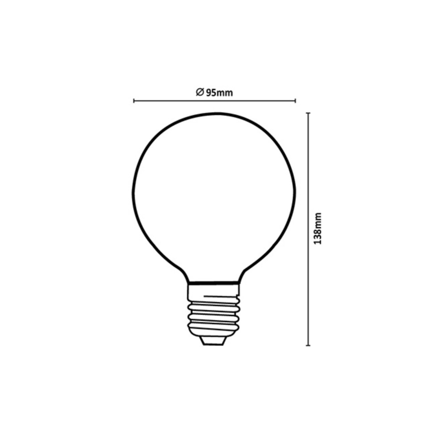 Rabalux - LED-pære FILAMENT G95 E27/6W/230V 4000K