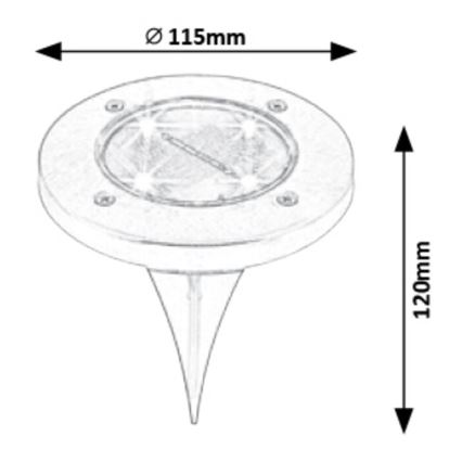 Rabalux - Udendørs LED solcellelampe m. sensor LED/0,24W/1xAA IP44 sort